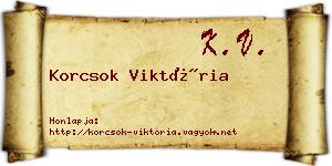 Korcsok Viktória névjegykártya
