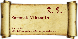 Korcsok Viktória névjegykártya