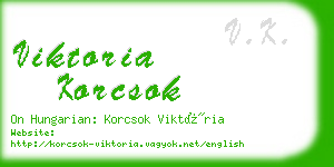 viktoria korcsok business card